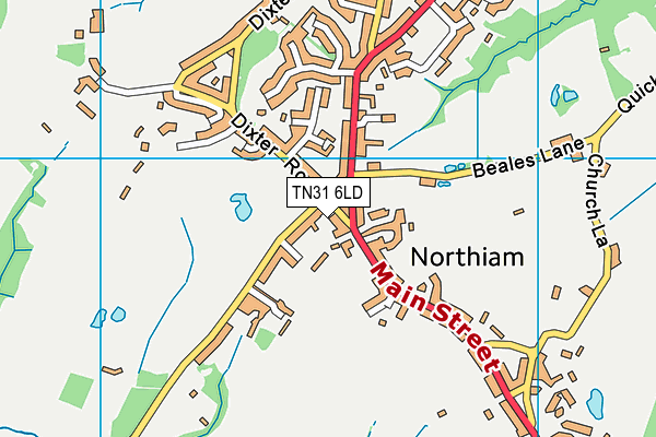 TN31 6LD map - OS VectorMap District (Ordnance Survey)