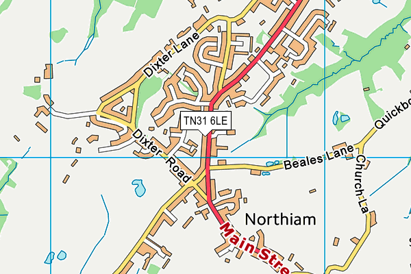 TN31 6LE map - OS VectorMap District (Ordnance Survey)