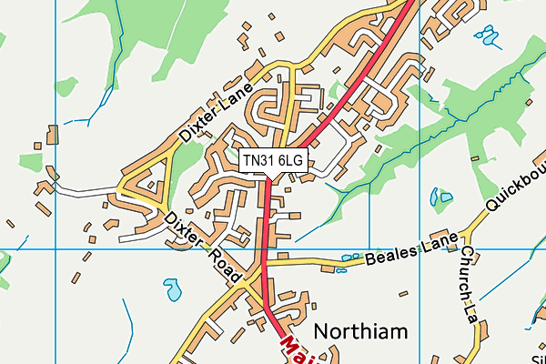 TN31 6LG map - OS VectorMap District (Ordnance Survey)