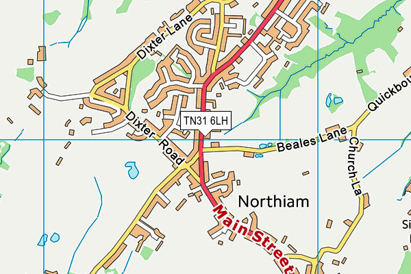 TN31 6LH map - OS VectorMap District (Ordnance Survey)