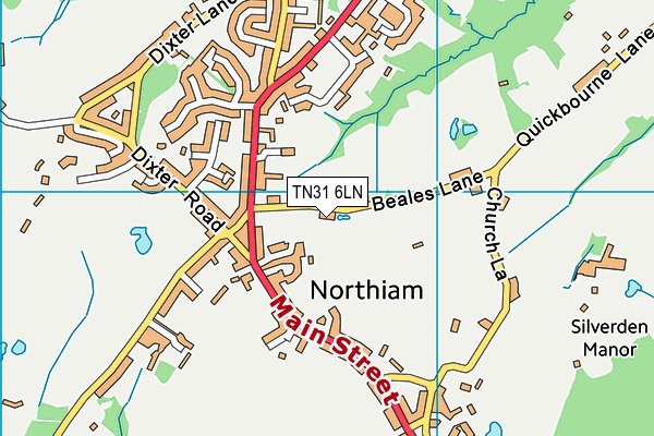 TN31 6LN map - OS VectorMap District (Ordnance Survey)