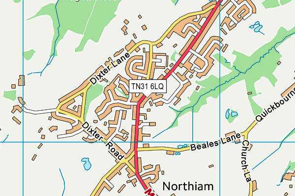 TN31 6LQ map - OS VectorMap District (Ordnance Survey)