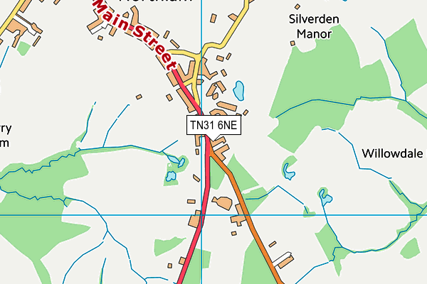 TN31 6NE map - OS VectorMap District (Ordnance Survey)