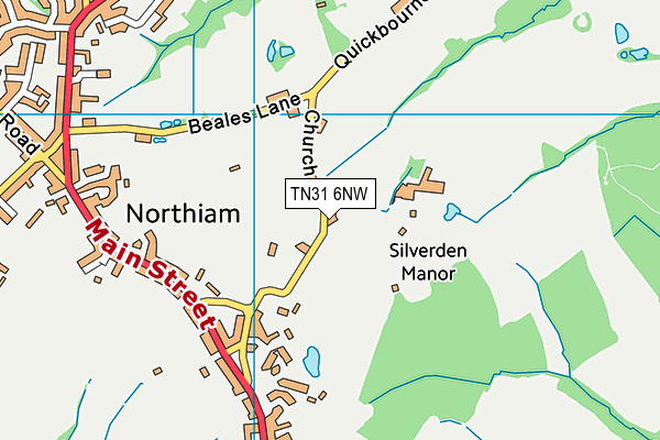 TN31 6NW map - OS VectorMap District (Ordnance Survey)