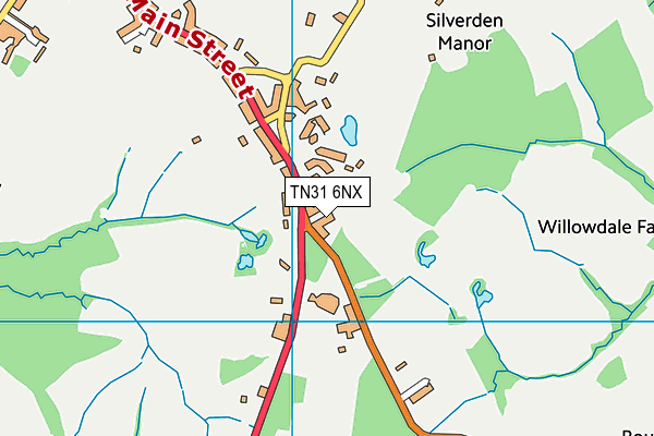 TN31 6NX map - OS VectorMap District (Ordnance Survey)