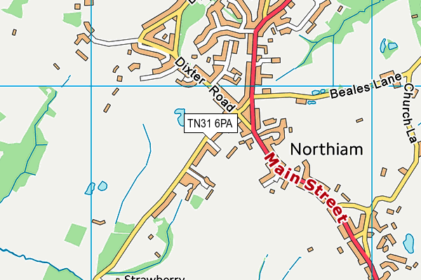 TN31 6PA map - OS VectorMap District (Ordnance Survey)