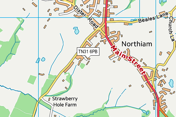 TN31 6PB map - OS VectorMap District (Ordnance Survey)