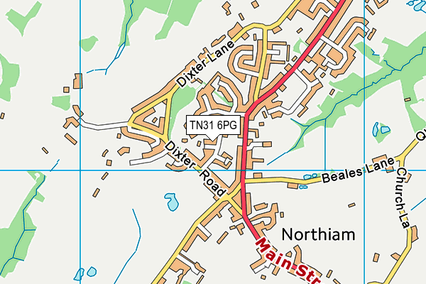 TN31 6PG map - OS VectorMap District (Ordnance Survey)
