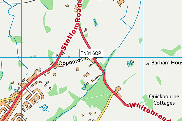 TN31 6QP map - OS VectorMap District (Ordnance Survey)