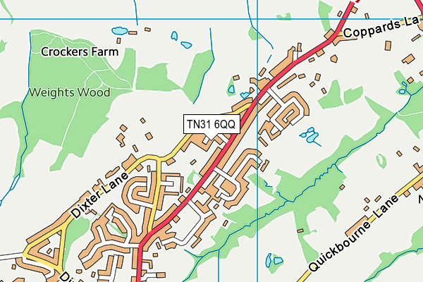 TN31 6QQ map - OS VectorMap District (Ordnance Survey)