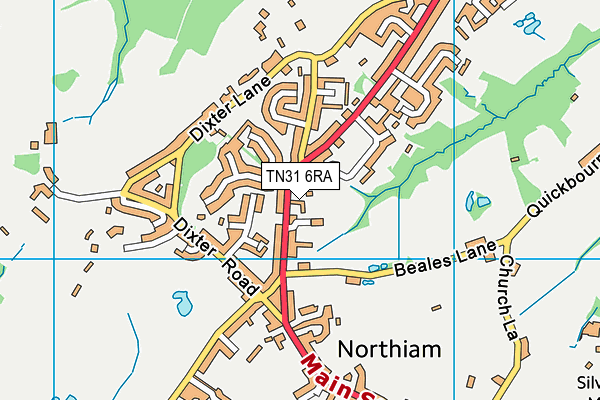 TN31 6RA map - OS VectorMap District (Ordnance Survey)