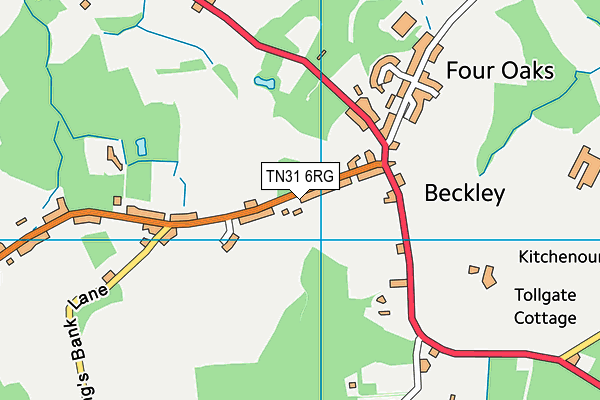 TN31 6RG map - OS VectorMap District (Ordnance Survey)