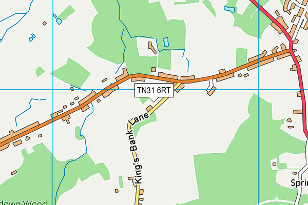 TN31 6RT map - OS VectorMap District (Ordnance Survey)