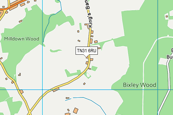 TN31 6RU map - OS VectorMap District (Ordnance Survey)
