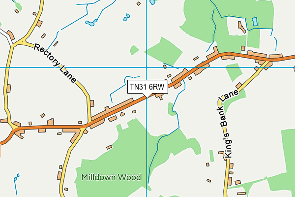 TN31 6RW map - OS VectorMap District (Ordnance Survey)