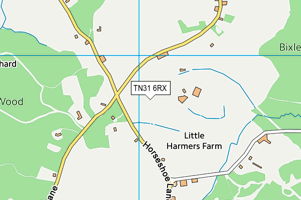 TN31 6RX map - OS VectorMap District (Ordnance Survey)