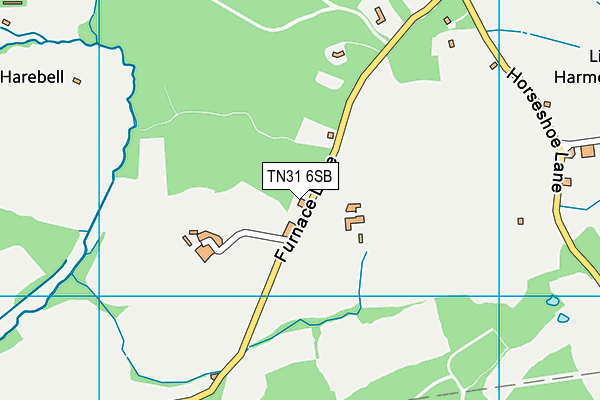 TN31 6SB map - OS VectorMap District (Ordnance Survey)