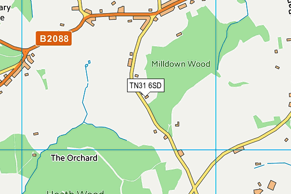 TN31 6SD map - OS VectorMap District (Ordnance Survey)