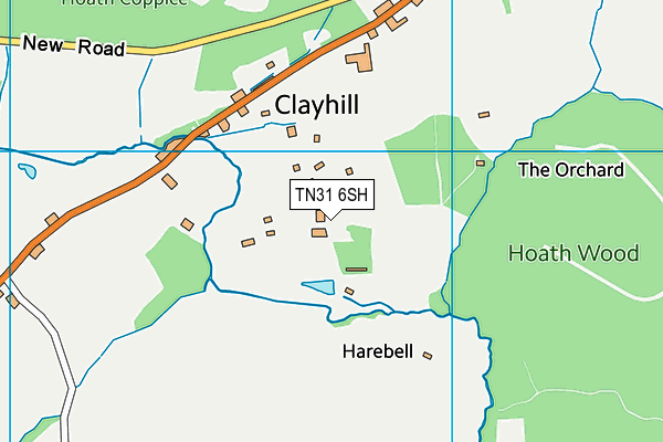 TN31 6SH map - OS VectorMap District (Ordnance Survey)