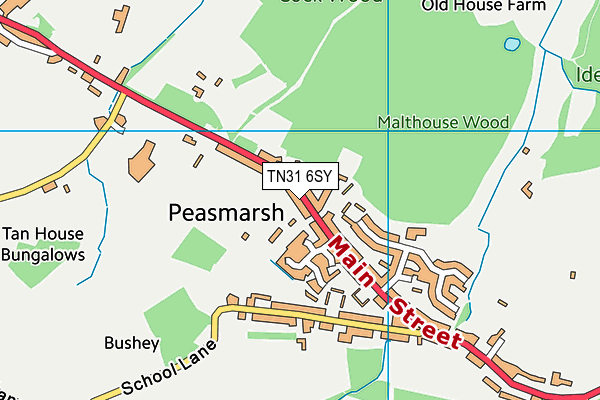 TN31 6SY map - OS VectorMap District (Ordnance Survey)