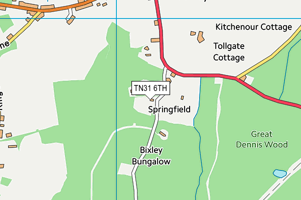 TN31 6TH map - OS VectorMap District (Ordnance Survey)