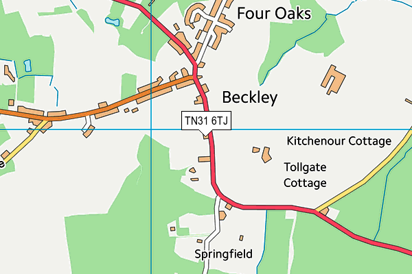 TN31 6TJ map - OS VectorMap District (Ordnance Survey)