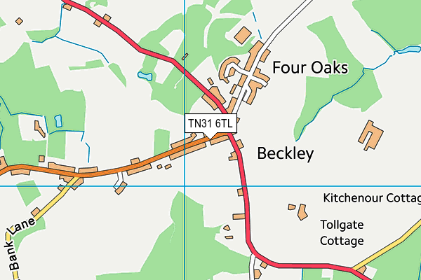 TN31 6TL map - OS VectorMap District (Ordnance Survey)