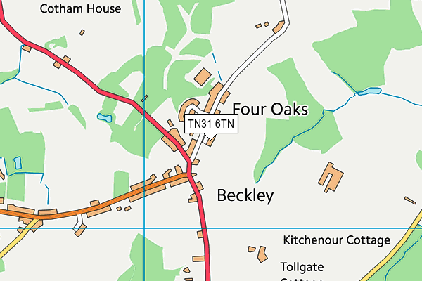 TN31 6TN map - OS VectorMap District (Ordnance Survey)