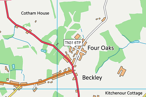 TN31 6TP map - OS VectorMap District (Ordnance Survey)