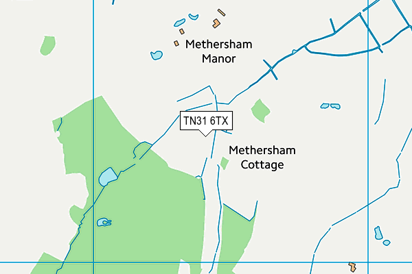 TN31 6TX map - OS VectorMap District (Ordnance Survey)