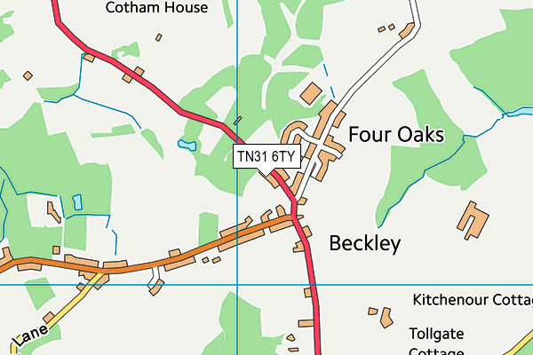 TN31 6TY map - OS VectorMap District (Ordnance Survey)