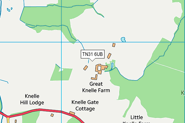 TN31 6UB map - OS VectorMap District (Ordnance Survey)