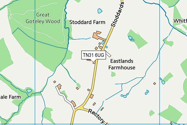 TN31 6UG map - OS VectorMap District (Ordnance Survey)