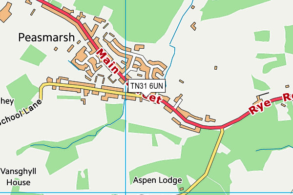 TN31 6UN map - OS VectorMap District (Ordnance Survey)