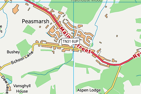 TN31 6UP map - OS VectorMap District (Ordnance Survey)