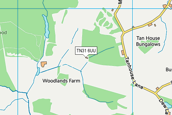 TN31 6UU map - OS VectorMap District (Ordnance Survey)