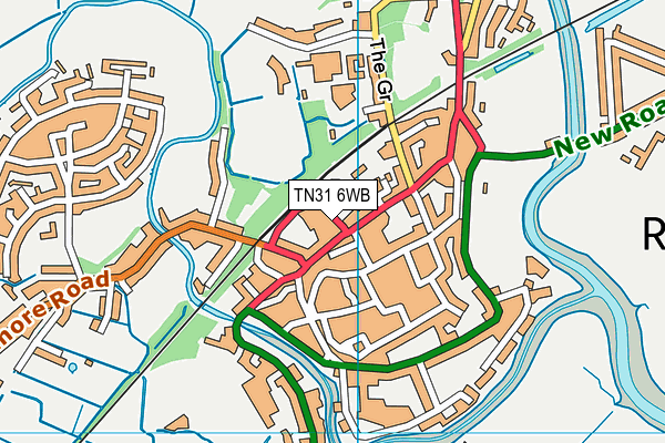 TN31 6WB map - OS VectorMap District (Ordnance Survey)
