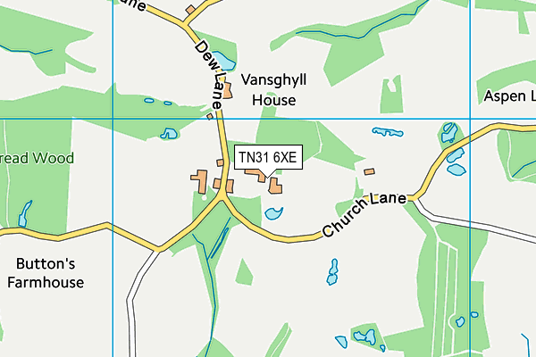 TN31 6XE map - OS VectorMap District (Ordnance Survey)