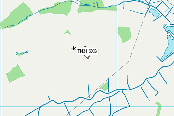 TN31 6XG map - OS VectorMap District (Ordnance Survey)