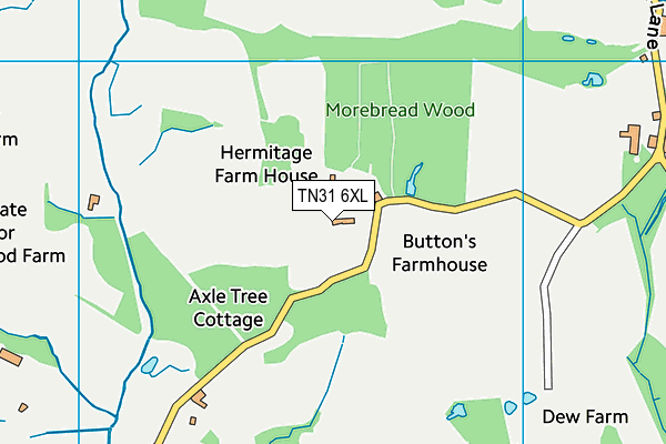 TN31 6XL map - OS VectorMap District (Ordnance Survey)