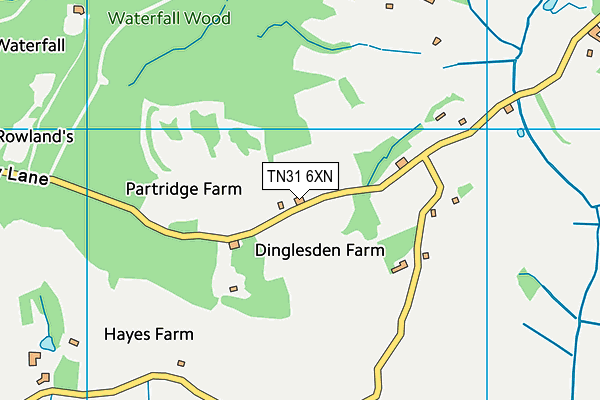 TN31 6XN map - OS VectorMap District (Ordnance Survey)