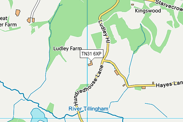 TN31 6XP map - OS VectorMap District (Ordnance Survey)