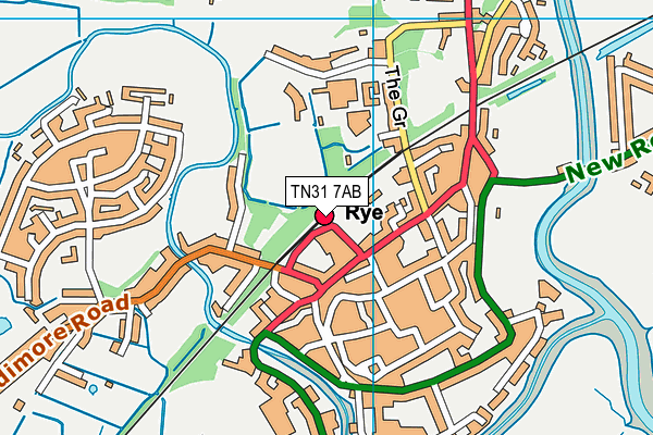 TN31 7AB map - OS VectorMap District (Ordnance Survey)