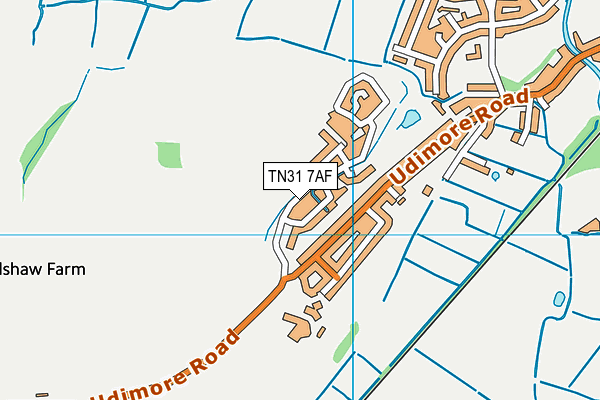 TN31 7AF map - OS VectorMap District (Ordnance Survey)