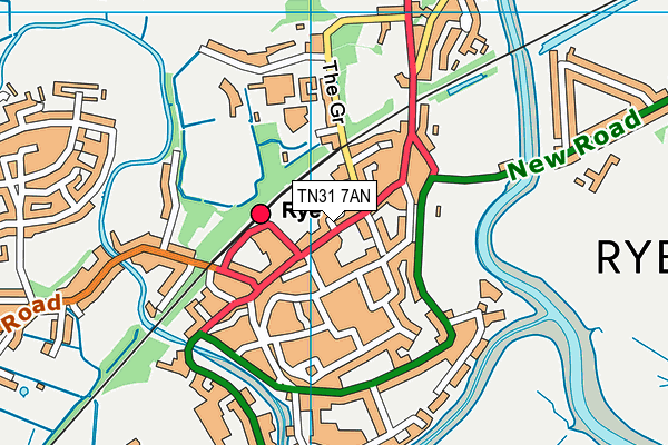 TN31 7AN map - OS VectorMap District (Ordnance Survey)