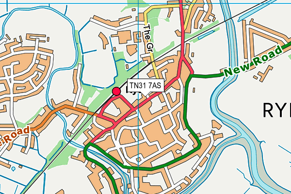 TN31 7AS map - OS VectorMap District (Ordnance Survey)