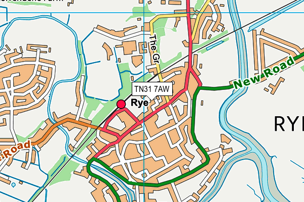 TN31 7AW map - OS VectorMap District (Ordnance Survey)