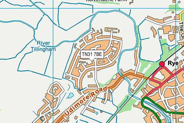 TN31 7BE map - OS VectorMap District (Ordnance Survey)