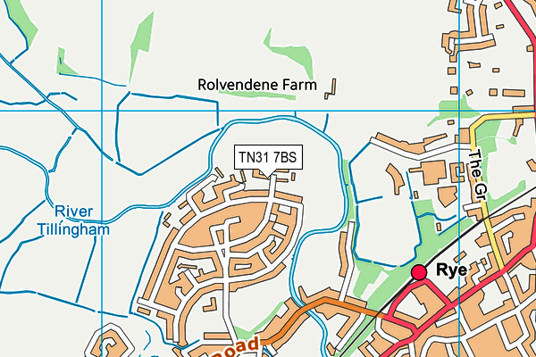 TN31 7BS map - OS VectorMap District (Ordnance Survey)