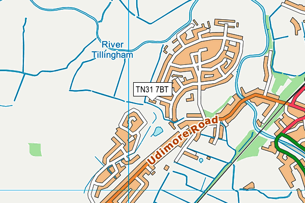 TN31 7BT map - OS VectorMap District (Ordnance Survey)